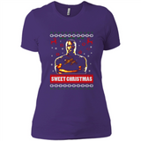 Christmas Ugly Sweater Floyd Mayweather Sweet Christmas - Ladies' Boyfriend T-Shirt