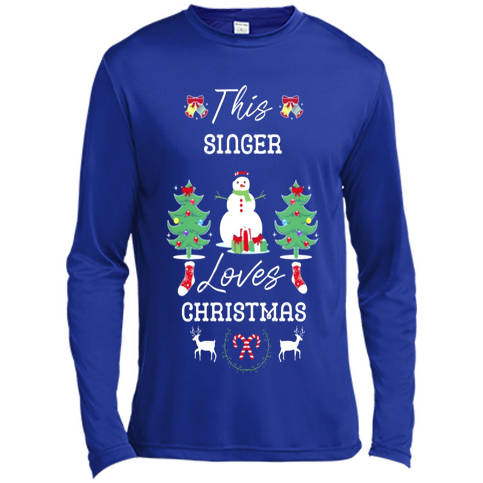This Singer Loves Christmas Tree Shirt with Snowman