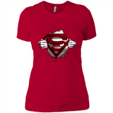 Chicago Bulls And Superman Fans - Ladies' Boyfriend T-Shirt