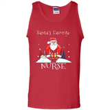 Funny Christmas Nurse Shirt, Santa_s Favorite Nurse - Tank Top