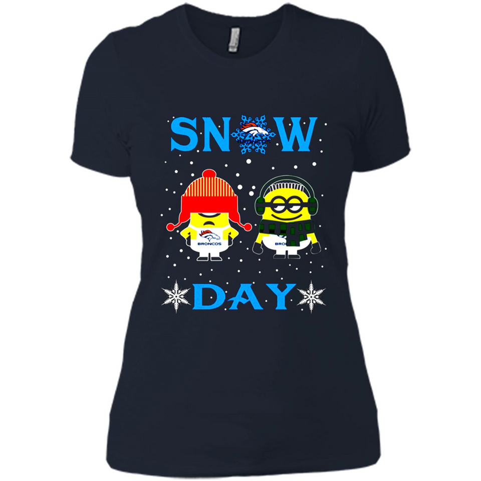 Snow Day Shirt For Denver Broncos Vs Minion Fans pingpong