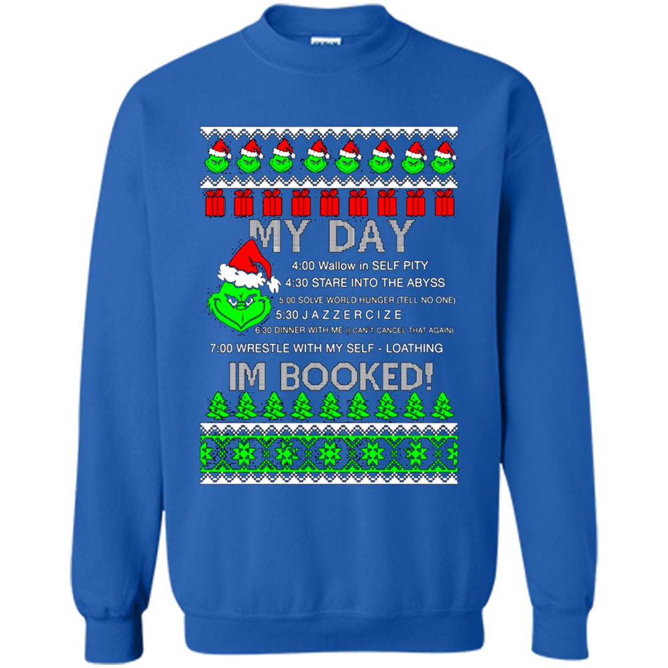 Mr Grinch my day I’m booked Christmas sweater PINGPONG