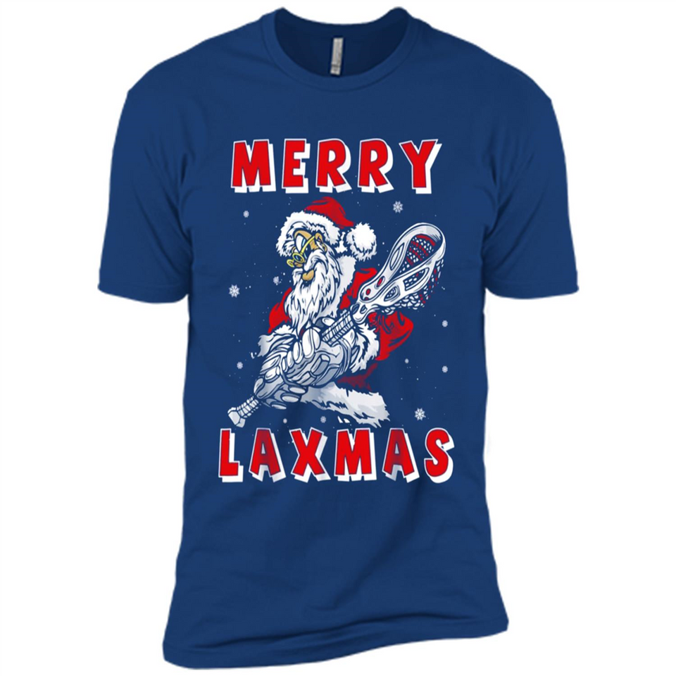Lacrosse Merry Laxmas Santa - Premium Short Sleeve T-Shirt