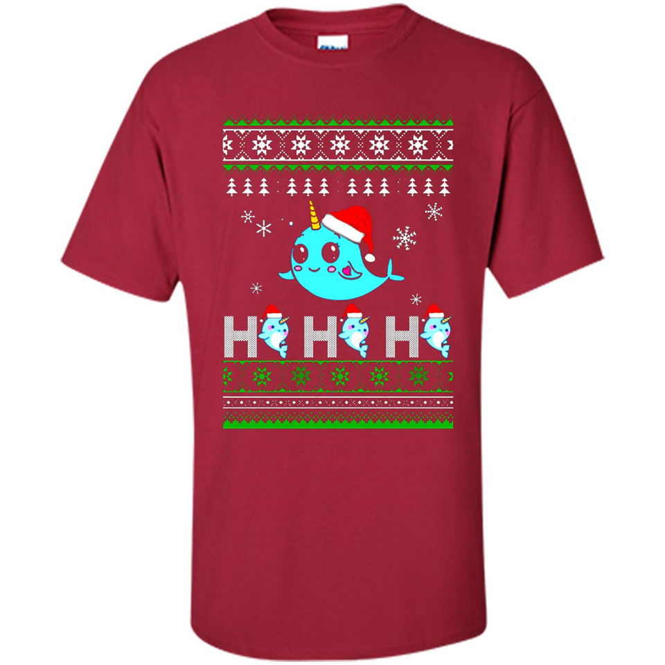 Narwhal christmas sweatshirt hoodie long PINGPONG - Shirt