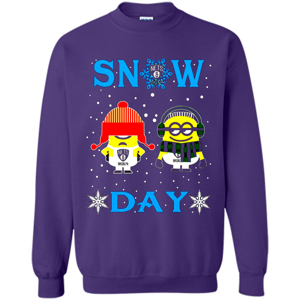 Snow Day Shirt For Brooklyn Nets Vs Minion Fans pingpong