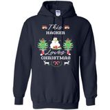 This Hacker Loves Christmas Tree Shirt with Snowman