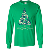 New York Giants NFL Football Team Logo Christmas Tree T-Shirt - Long Sleeve T-Shirt