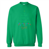 My Favorite Color is Christmas Lights Xmas Sporty T-Shirt - Sweatshirt