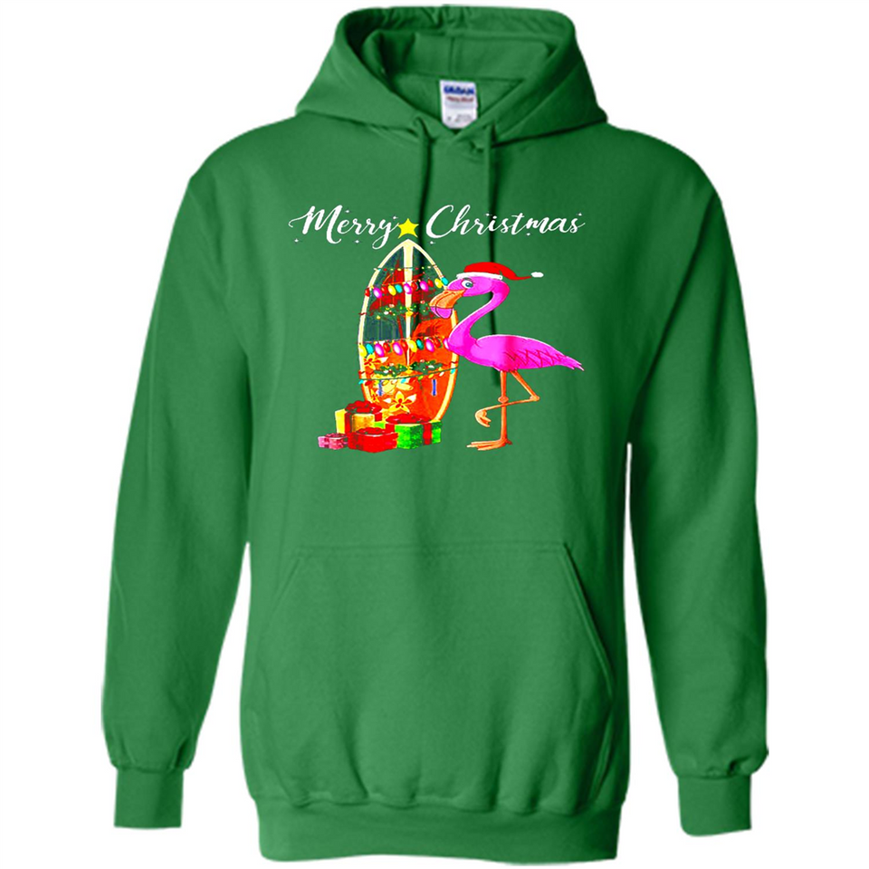 Flamingo Christmas Shirt, Merry Christmas Shirt , Flamingo - Hoodie