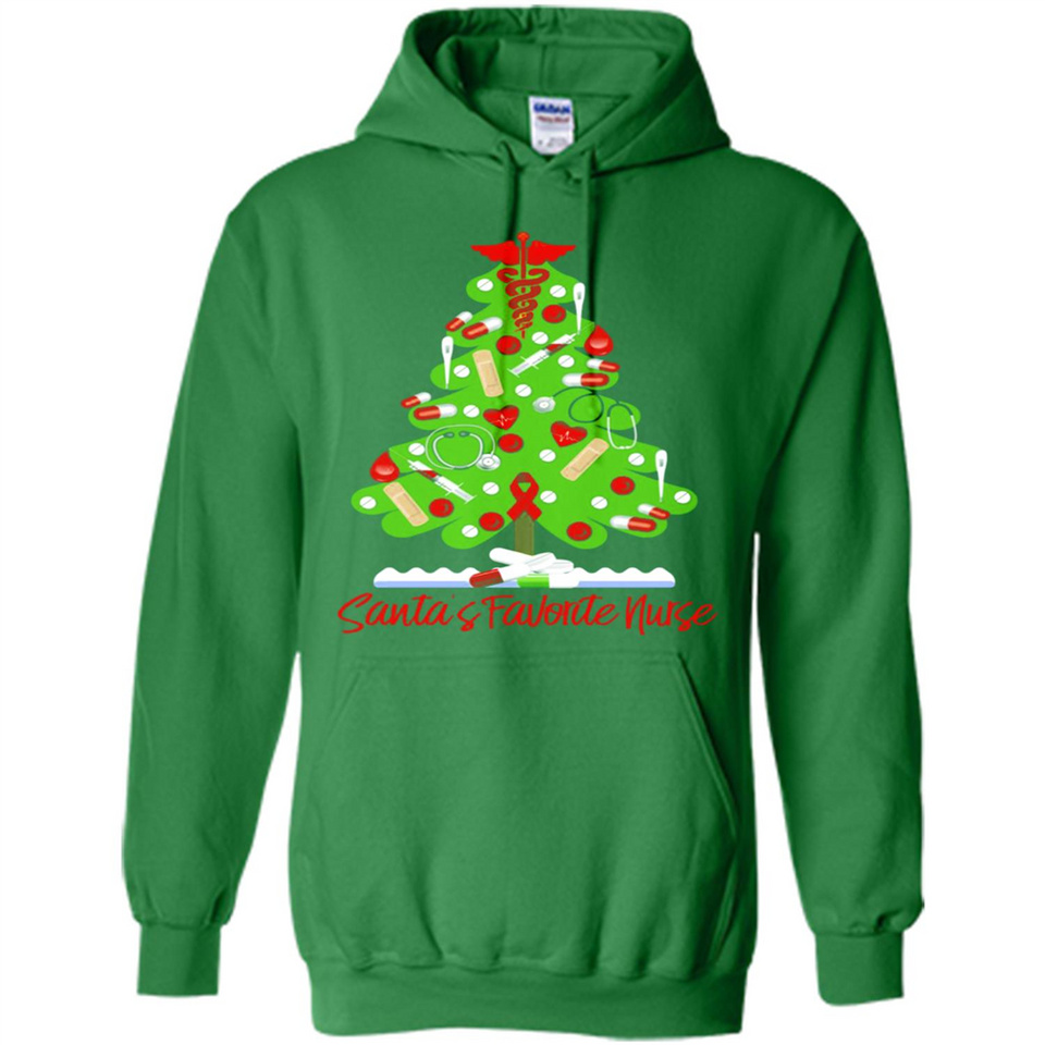 Santa's Favorite Nurse Christmas Tee