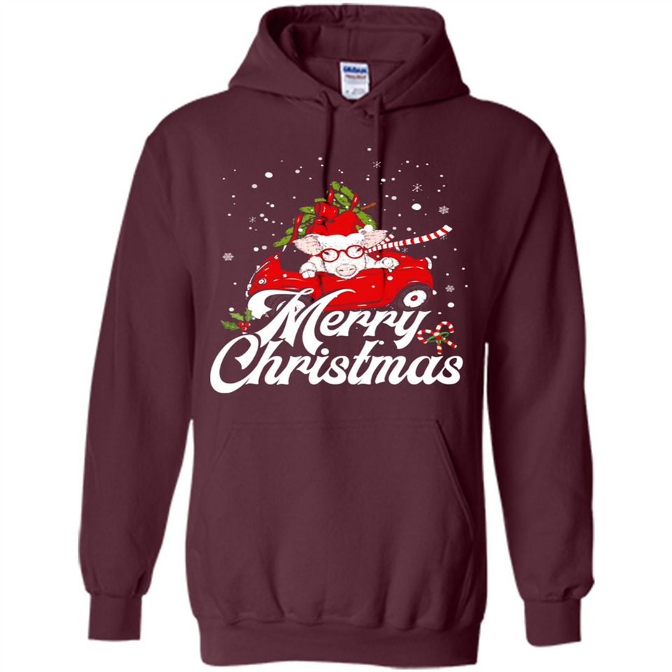 Merry Christmas Pig s - Hoodie
