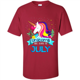 Unicorns are born in July Birthday Rainbow Gift Ladies Custom