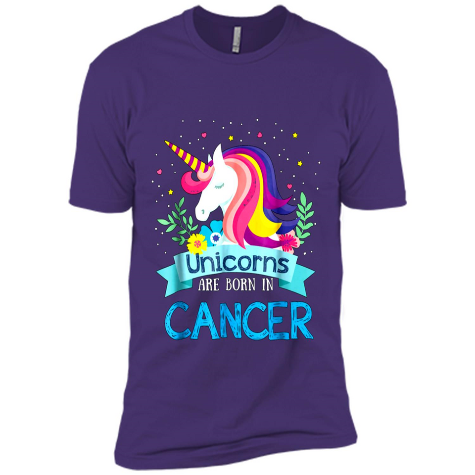 Unicorns are born in Cancer Birthday Rainbow Gift Custom Ultra Cotton