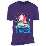 Unicorns are born in Cancer Birthday Rainbow Gift Custom Ultra Cotton