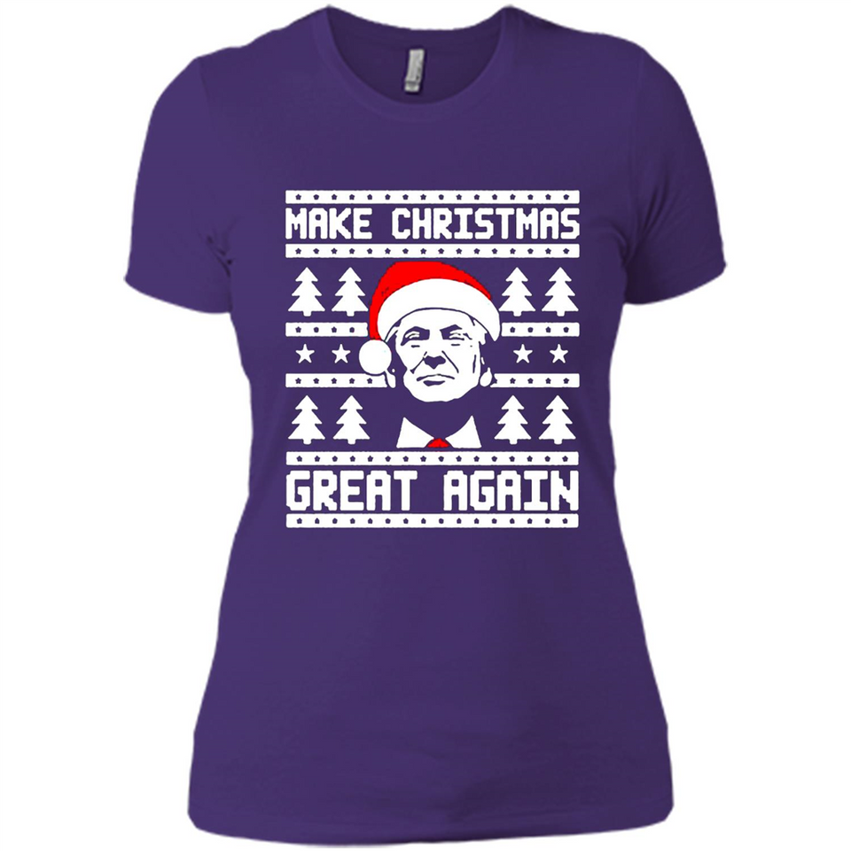 Fabulous Make Christmas Great Again Trump Ugly Christmas - Ladies' Boyfriend T-Shirt