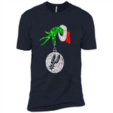Amazing shirt San Antonio Spurs Glitter Grinch Monogram Ornament Christmas Gift - Premium Short Sleeve T-Shirt
