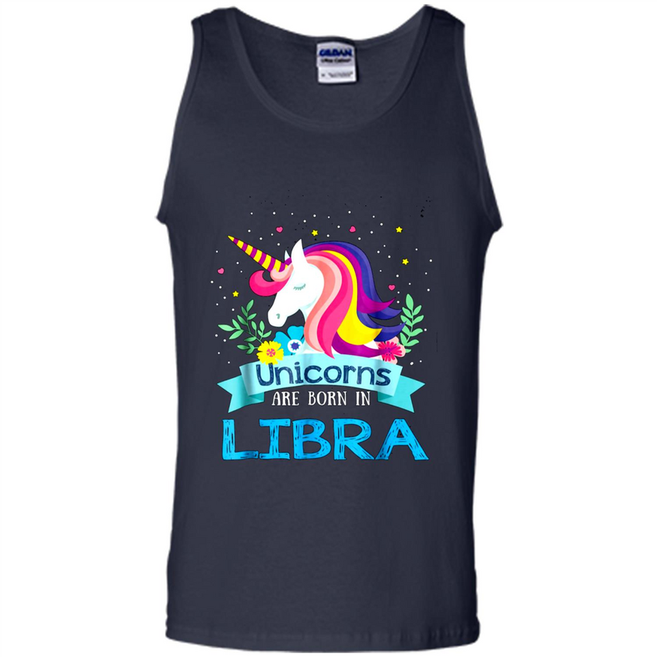 Unicorns are born in Libra Birthday Rainbow Gift Ladies Custom