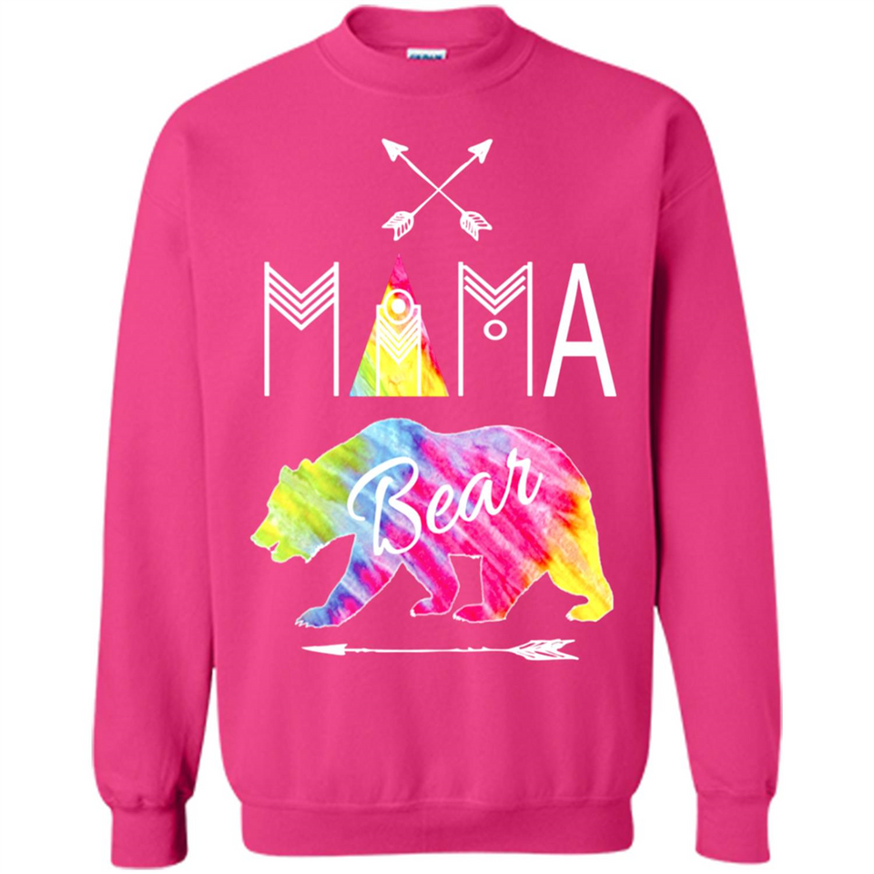 Mama Bear Shirt Tie Dye Family Vacation & Camping Tee - Sweatshirt