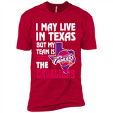 I May Live In Texas But My Team Is The Cavaliers - Premium Short Sleeve T-Shirt
