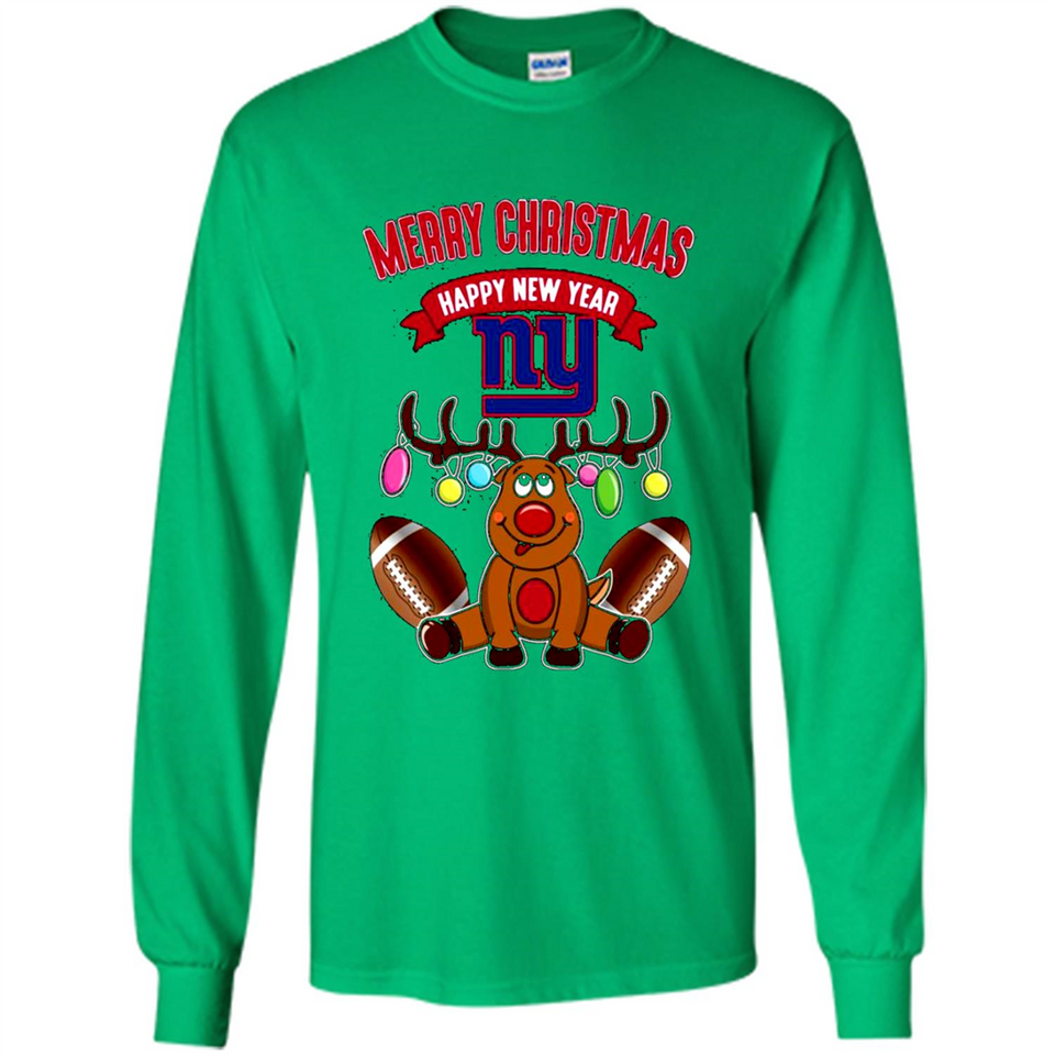 New York Giants NFL Reindeer Funny Merry Christmas And Happy New Year