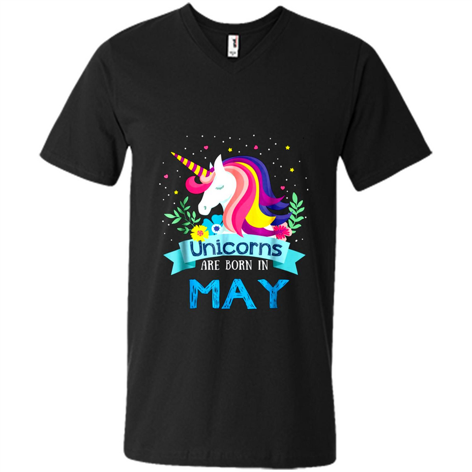 Unicorns are born in May Birthday Rainbow Gift Ladies Custom
