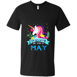 Unicorns are born in May Birthday Rainbow Gift Ladies Custom