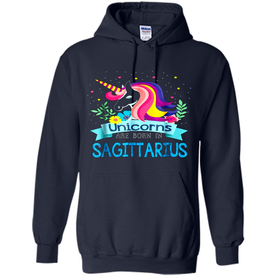 Unicorns are born in Sagittarius Birthday Rainbow Custom Ultra Cotton