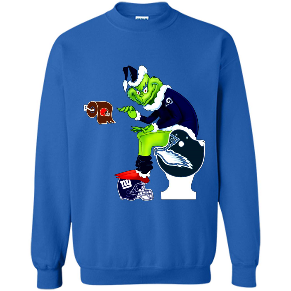 Los Angeles Rams Toilet Grinch Santa Claus Football Fan PINGPONG