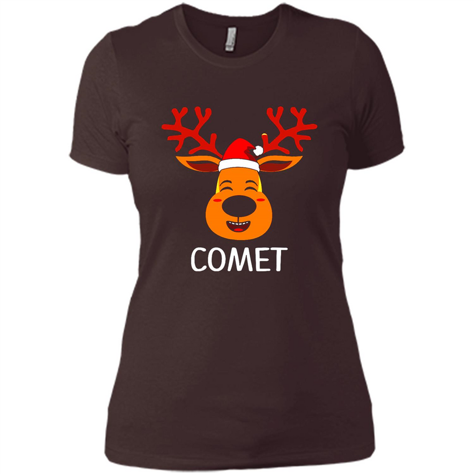 Comet Santa Claus Funny Xmas Holiday T-Shirt - Ladies' Boyfriend T-Shirt
