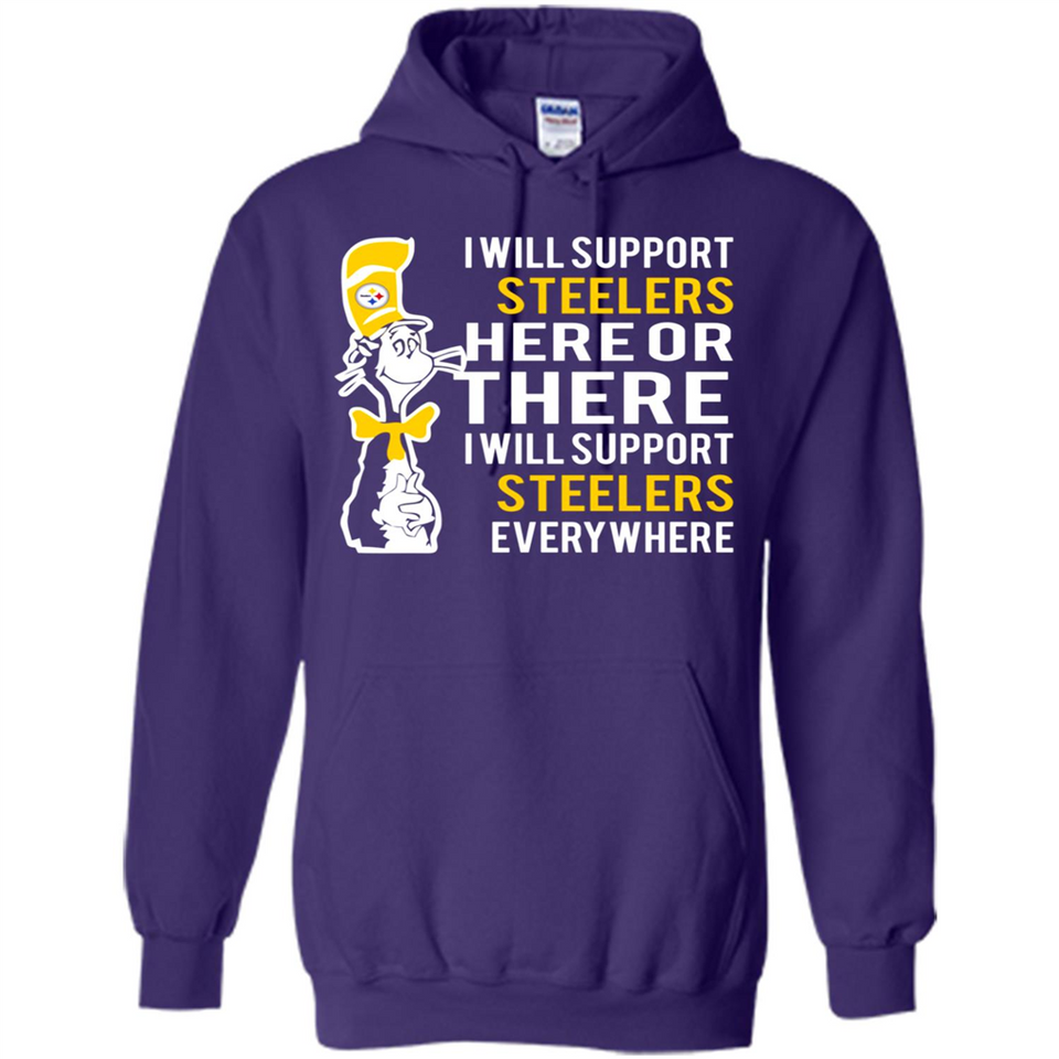 Shirt For Dr Seuss Cat And Pittsburgh Steelers Fans - Hoodie
