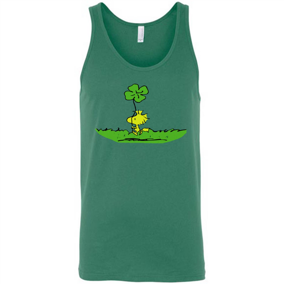 Snoopy Woodstock Shamrock - Canvas Unisex Tank