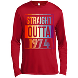 Retro Straight Outta 1974 44 Years Old - Canvas Long Sleeve T-Shirt