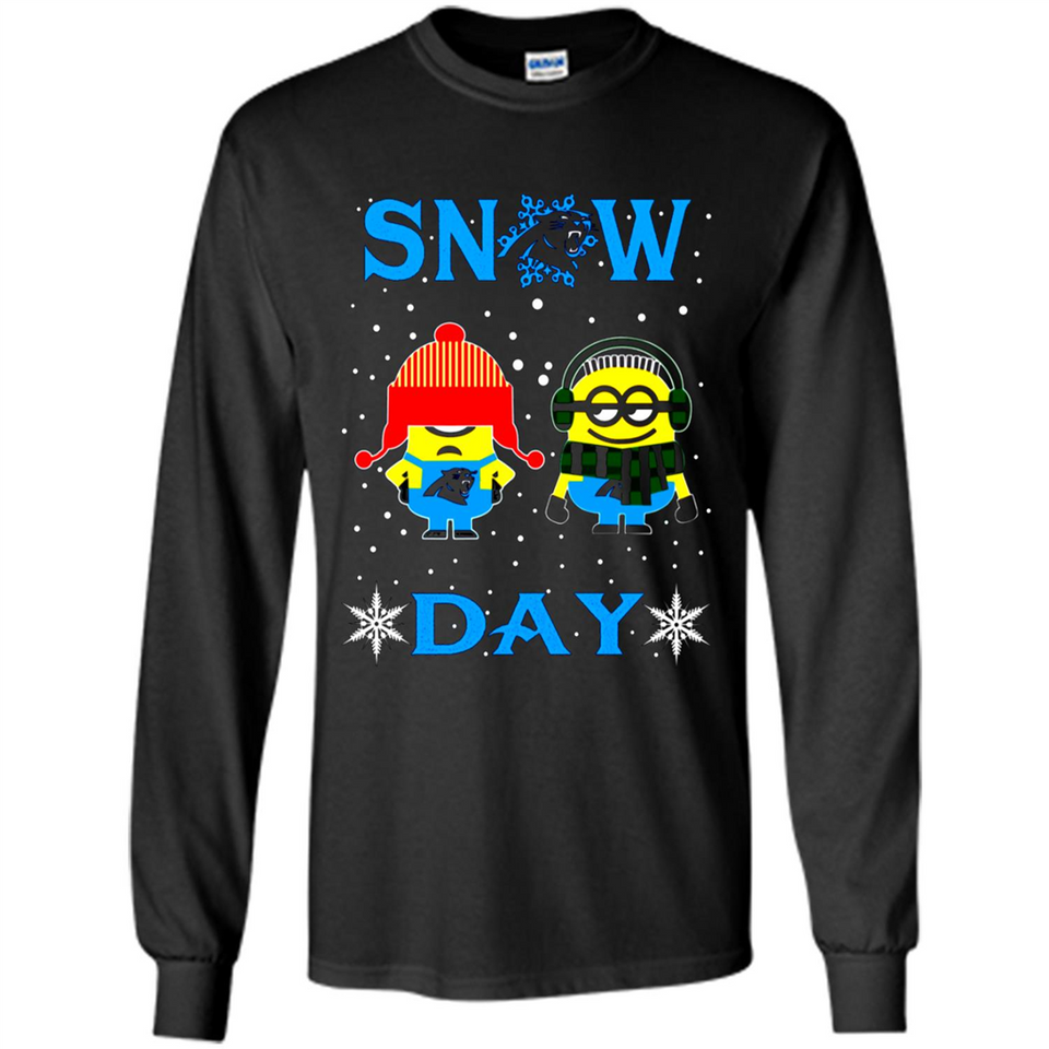 Snow Day Shirt For Carolina Panthers Vs Minion Fans pingpong