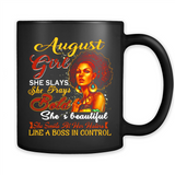 August Girl She Slays She Prays Beautiful Birthday PINGPONG