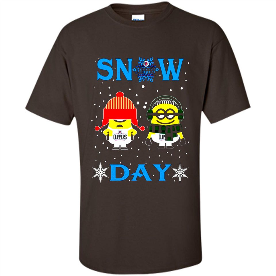 Snow Day Shirt For La Clippers Vs Minion Fans pingpong