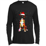 Christmas Lights Boxer Dog Funny Xmas Sweatshirt - Canvas Long Sleeve T-Shirt