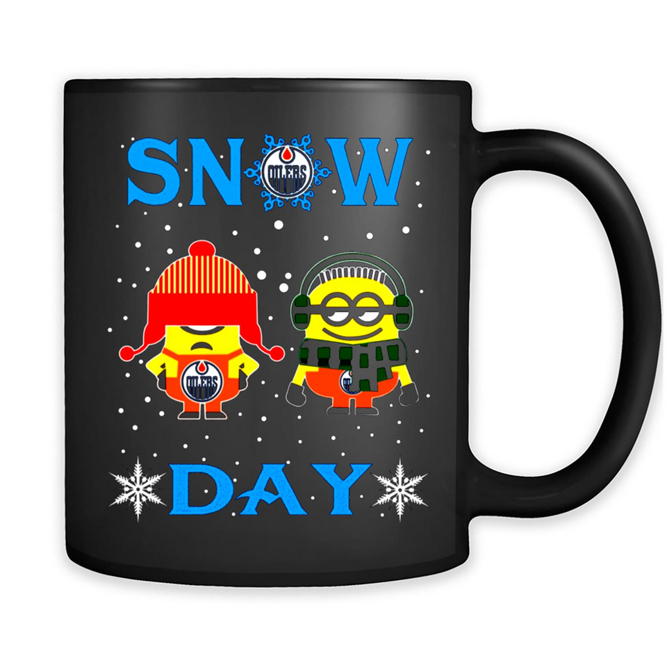 Snow Day Shirt For Edmonton Oilers Vs Minion Fans pingpong