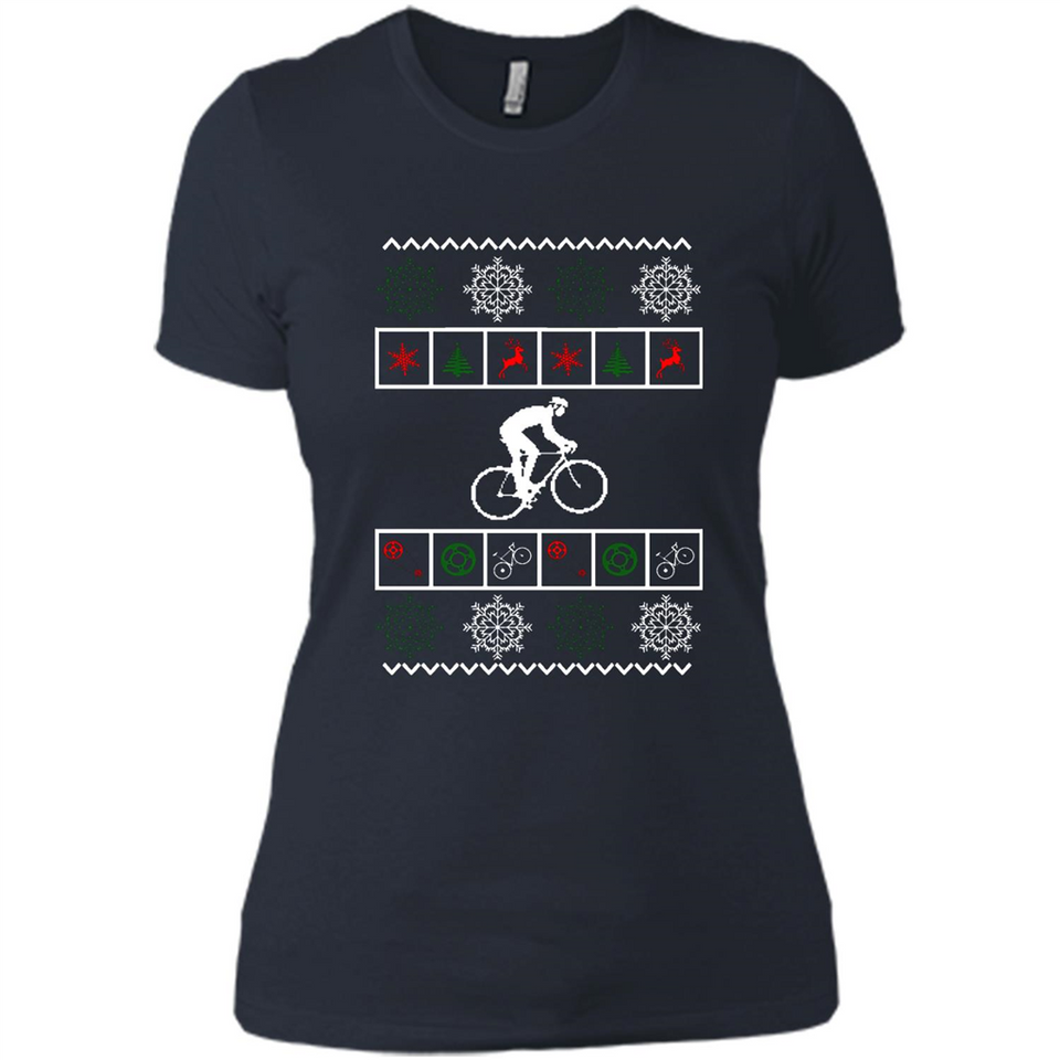 Christmas Ugly Sweater Best Cycling Ugly Christmas Sweater - Ladies' Boyfriend T-Shirt