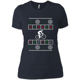 Christmas Ugly Sweater Best Cycling Ugly Christmas Sweater - Ladies' Boyfriend T-Shirt