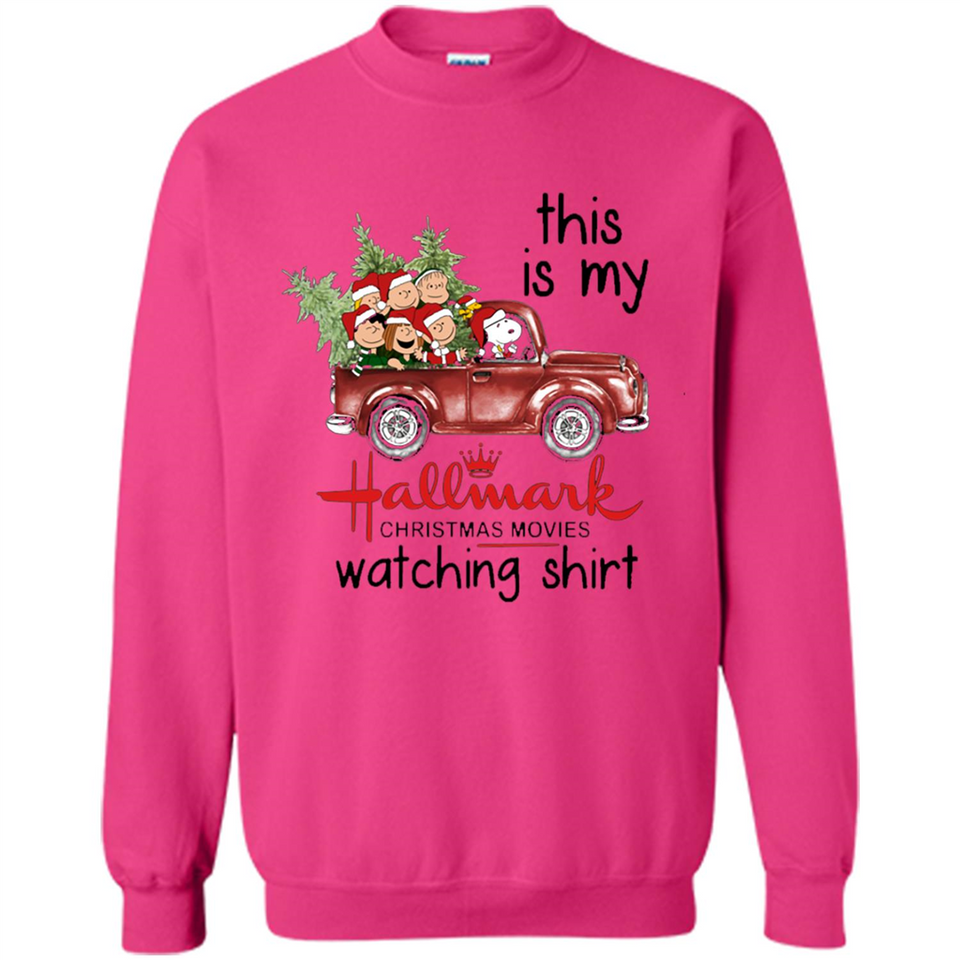 Snoopy This Is My Hallmark Christmas Movies Watching T-Shirt - Sweatshirt