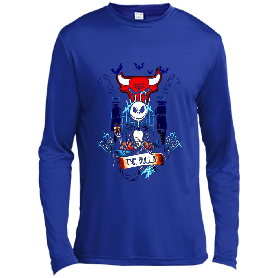 Chicago Bulls Halloween The Nightmare Before Christmas - Canvas Long Sleeve T-Shirt