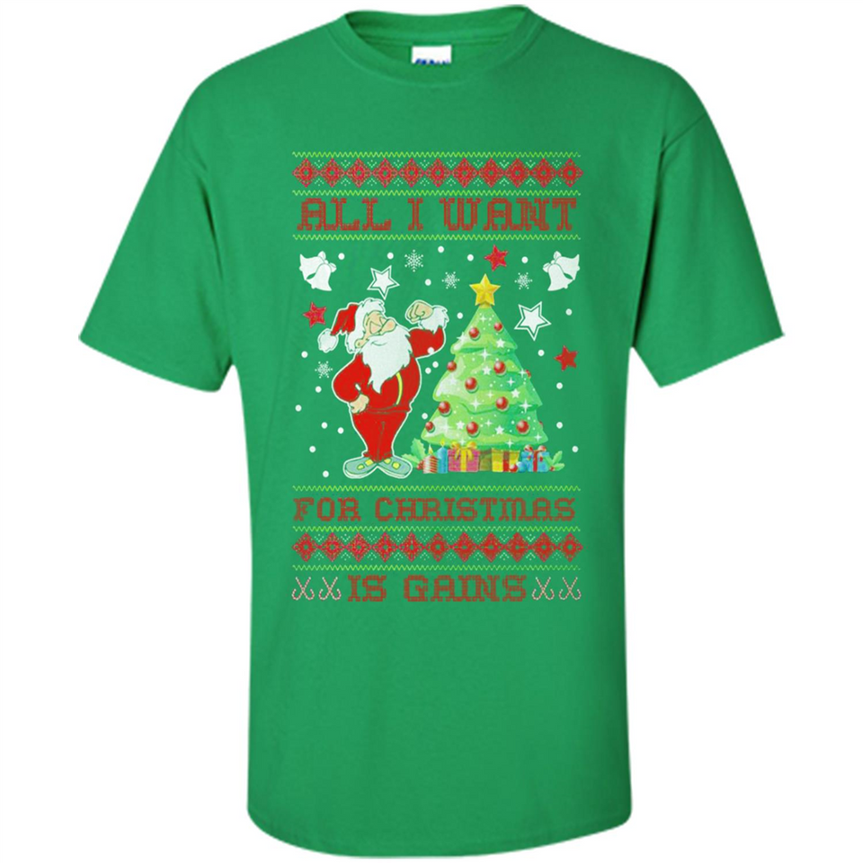 All I Want For Christmas Is Gains Christmas Tree Santa Claus