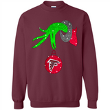 GRINCH HAND HOLDING ATLANTA FALCONS GLITTER CHRISTMAS PINGPONG