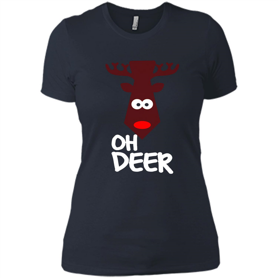 Oh Deer Christmas Reindeer Black mugs PINGPONG - Ladies' Boyfriend T-Shirt