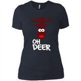 Oh Deer Christmas Reindeer Black mugs PINGPONG - Ladies' Boyfriend T-Shirt
