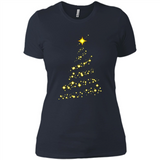 Modern Christmas Tree Light Led Merry Xmas Mug PINGPONG - Ladies' Boyfriend T-Shirt