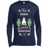 This Hacker Loves Christmas Tree Shirt with Snowman