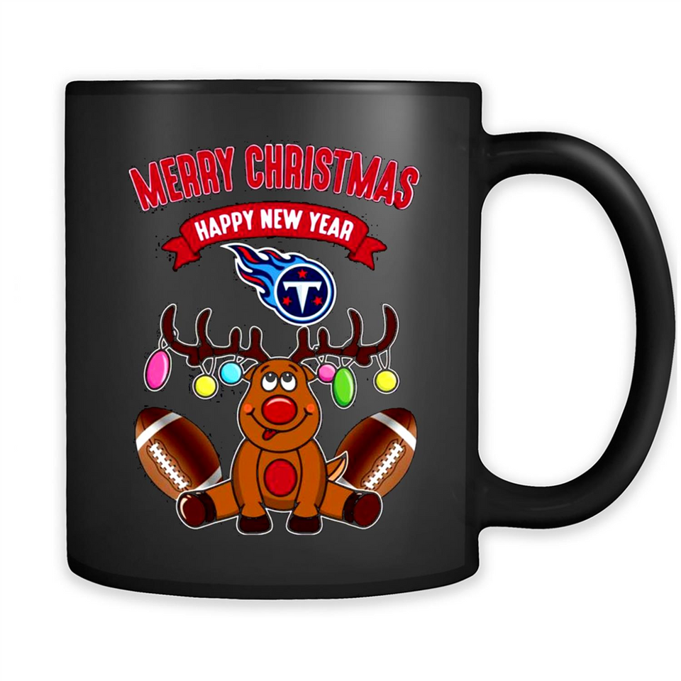 Tennessee Titans NFL Reindeer Funny Merry Christmas And Happy New Year