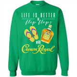 LIFE IS BETTER IN FLIP FLOPS WITH CROWN ROYAL