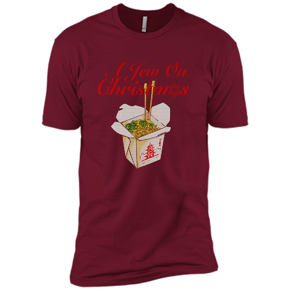Christmas Ugly Sweater A Jew On Christmas - Premium Short Sleeve T-Shirt